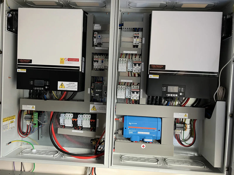 Large scale solar off grid installation 16kW