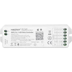 MiBoxer WL5 WiFi LED strip controller, white rectangular device with terminal connectors on right side and control buttons.
