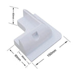 White ABS plastic solar panel mounting bracket with dimensions labeled: 150mm length, 80mm width, 60mm depth, and 109mm heigh