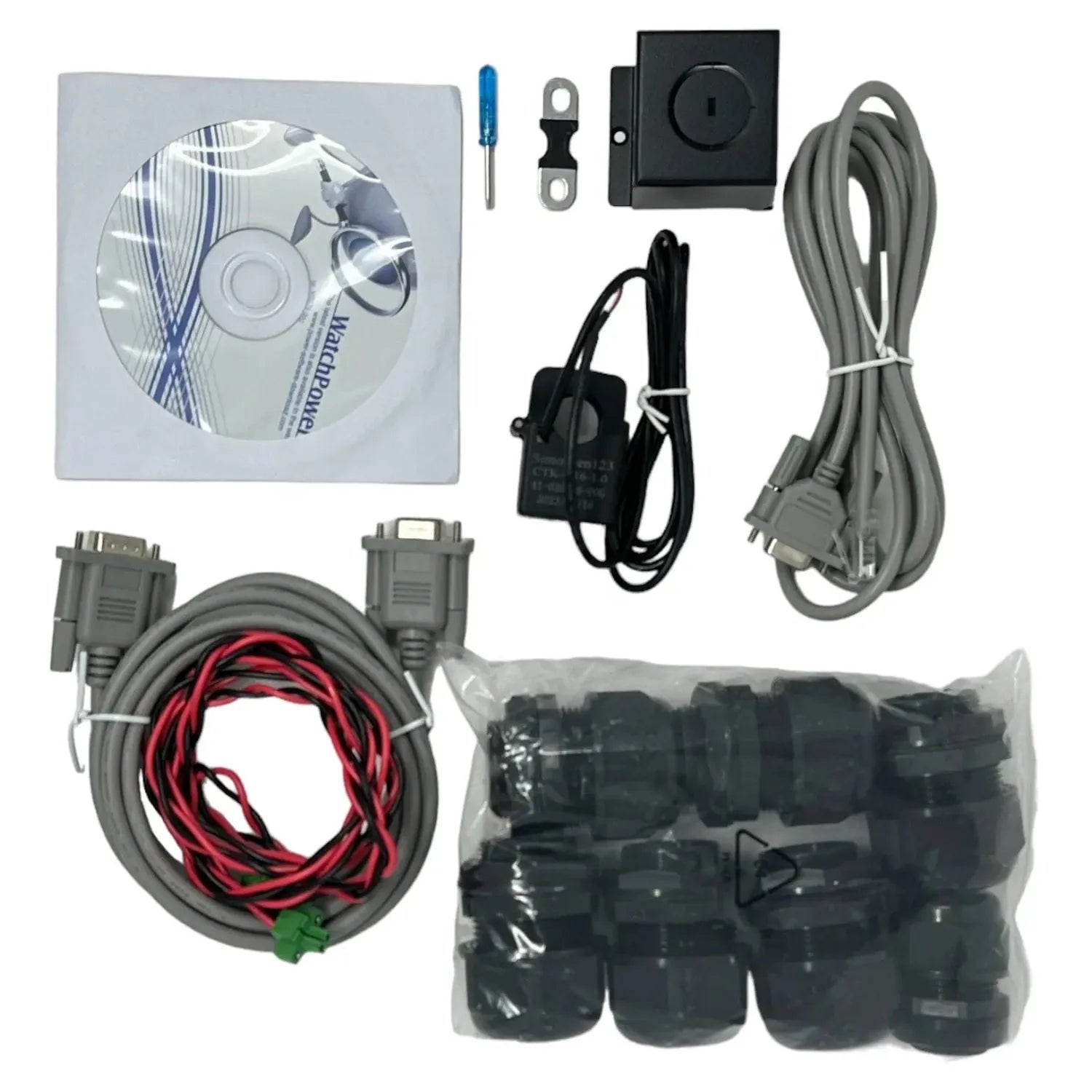 Conversol 11kW inverter complete accessory kit including software CD, cables, connectors, power supply, wall mount bracket, a
