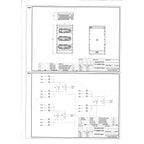 Technical schematic and dimensional diagrams for solar PV combiner box with 9 inputs and 3 outputs, including internal circui