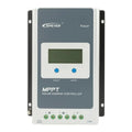 Epever Tracer MPPT solar charge controller with LCD display, two blue buttons labeled SELECT and ENTER, and six green termina