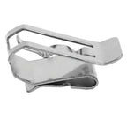 Stainless steel solar panel cable clip with curved design, shown as standalone product against white background.