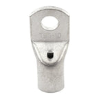 T95-10 aluminum cable lug with M10 bolt hole and crimped barrel, product shot on white background.