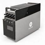 Hoymiles HiBattery 4020 X lithium battery storage unit with integrated microinverter, showing stacked modules with heat sink 