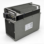Hoymiles HiBattery 4020 X lithium battery storage unit with integrated microinverter, showing finned heatsinks and control pa