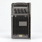 Hoymiles HiBattery 4020 X lithium battery storage unit with microinverter, front view showing control panel with eight knobs 