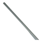 Aluminium LED profile strip, one metre length, with vertical ribbed texture and angled cut end, product alone on white backgr
