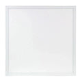 White square LED panel light with recessed frame, front view product shot.