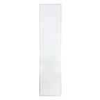 White rectangular LED panel light with slim frame against white background.