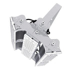 600W LED flood light fixture with adjustable mounting bracket and dual light heads angled outward, front view product photo.
