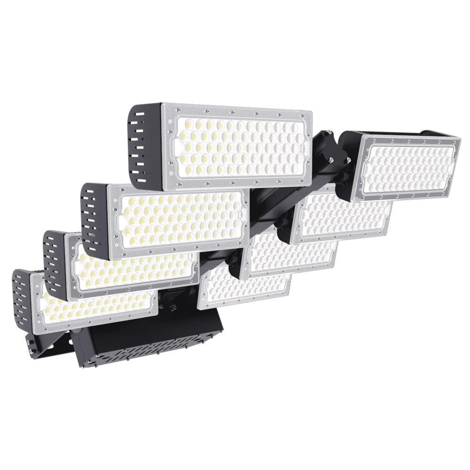 Athled T500 Ultra LED flood light with multiple adjustable panels mounted on black brackets, shown against white background.