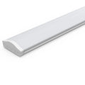 White rectangular LED ceiling light fixture with rounded edges, shown at an angle against white background.