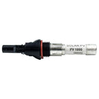 MC4 solar panel connector with 15A inline fuse, rated 1000VDC, displayed against white background.