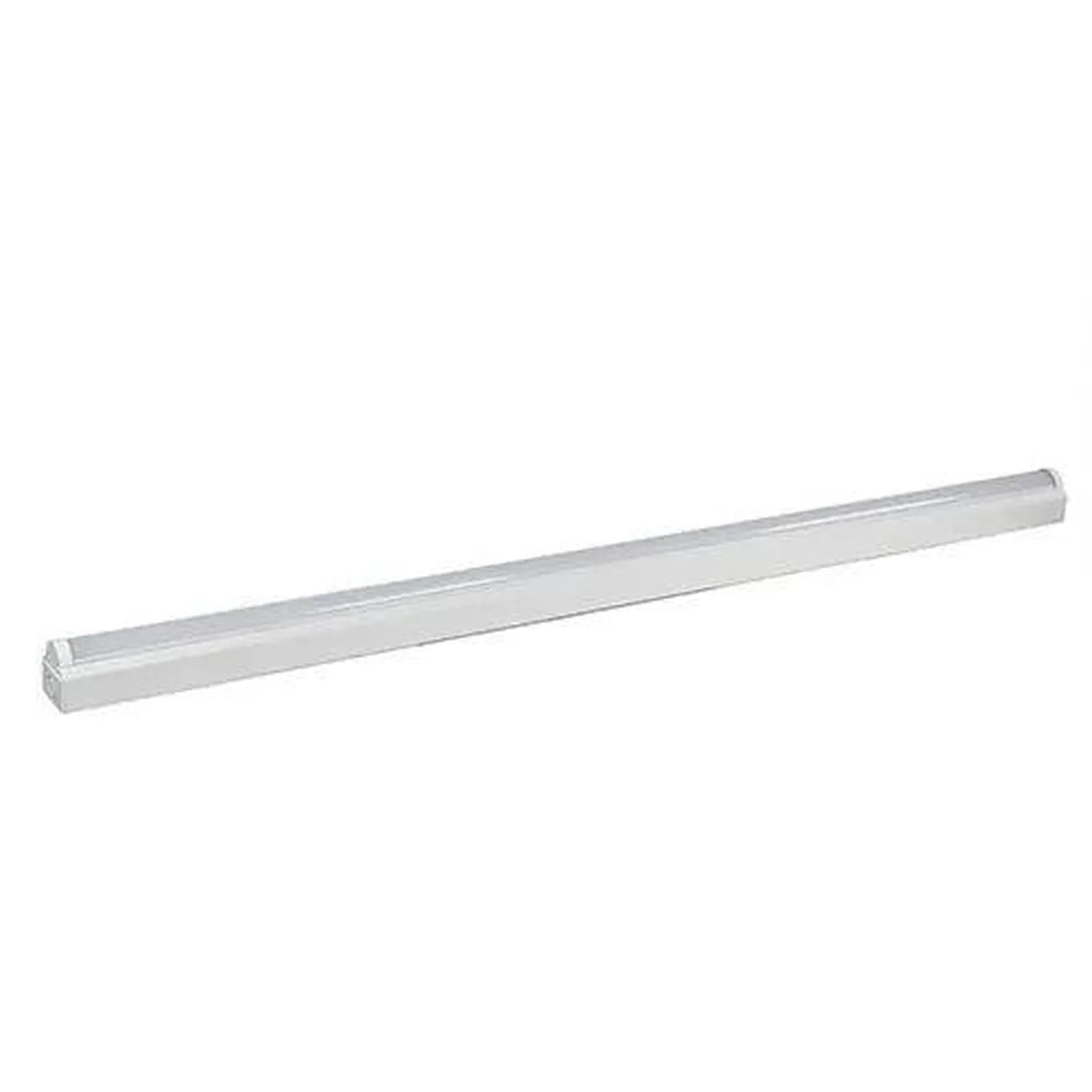 Slim white LED batten light fixture, elongated rectangular design, shown against white background.