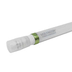 Voltacon LED T8 tube light with white cylindrical body and green metal collar band, product shot on white background.