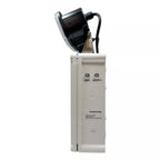 Knightsbridge LED emergency spotlight with dual black lamp heads mounted on silver rectangular base, showing charge and lamp 