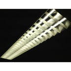 T5 LED tube light fixture mounted horizontally showing multiple parallel fluorescent tubes with white diffusers against a bla