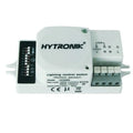 Hytronik HC009S lighting control switch with motion sensor, white rectangular device with terminal connections and indicator 