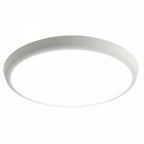 White LED ceiling light fixture with flat round design, shown against white background
