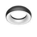 Uranus Round LED Suspended Pendant Light with black outer ring and white inner diffuser, product shot on white background.