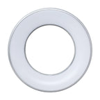 White circular LED ceiling light fixture with recessed center opening, product shot on white background.
