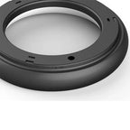 Black round LED ceiling light fixture with frosted diffuser, front angled view showing product design.