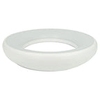 White circular LED ceiling light with recessed center ring, product shot on white background.