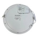 Back view of Voltacon 22W LED round recessed ceiling panel light showing driver module and mounting hardware.