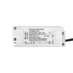 Dimming LED Driver D1-250mA-13W certification label showing input AC200-240V and output DC23-38V specifications.