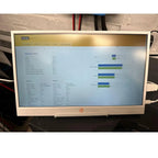 Solar Assistant display screen showing battery dashboard with power, voltage, and temperature metrics for two battery packs.