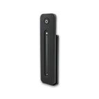 Black vertical remote control with power button at top and vertical slider control in center for dimming adjustment.