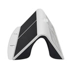 White and black solar LED wall light with angular design and motion sensor, product shot on white background.