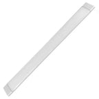 Long rectangular LED batten light fixture in white, shown at an angle against a plain background.