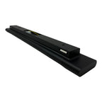 Black 60cm LED batten light with rectangular housing and mounting bracket, shown at an angle against white background.
