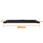 Black LED batten light with dimension diagram showing 60cm length, 9cm depth, and 5cm height.