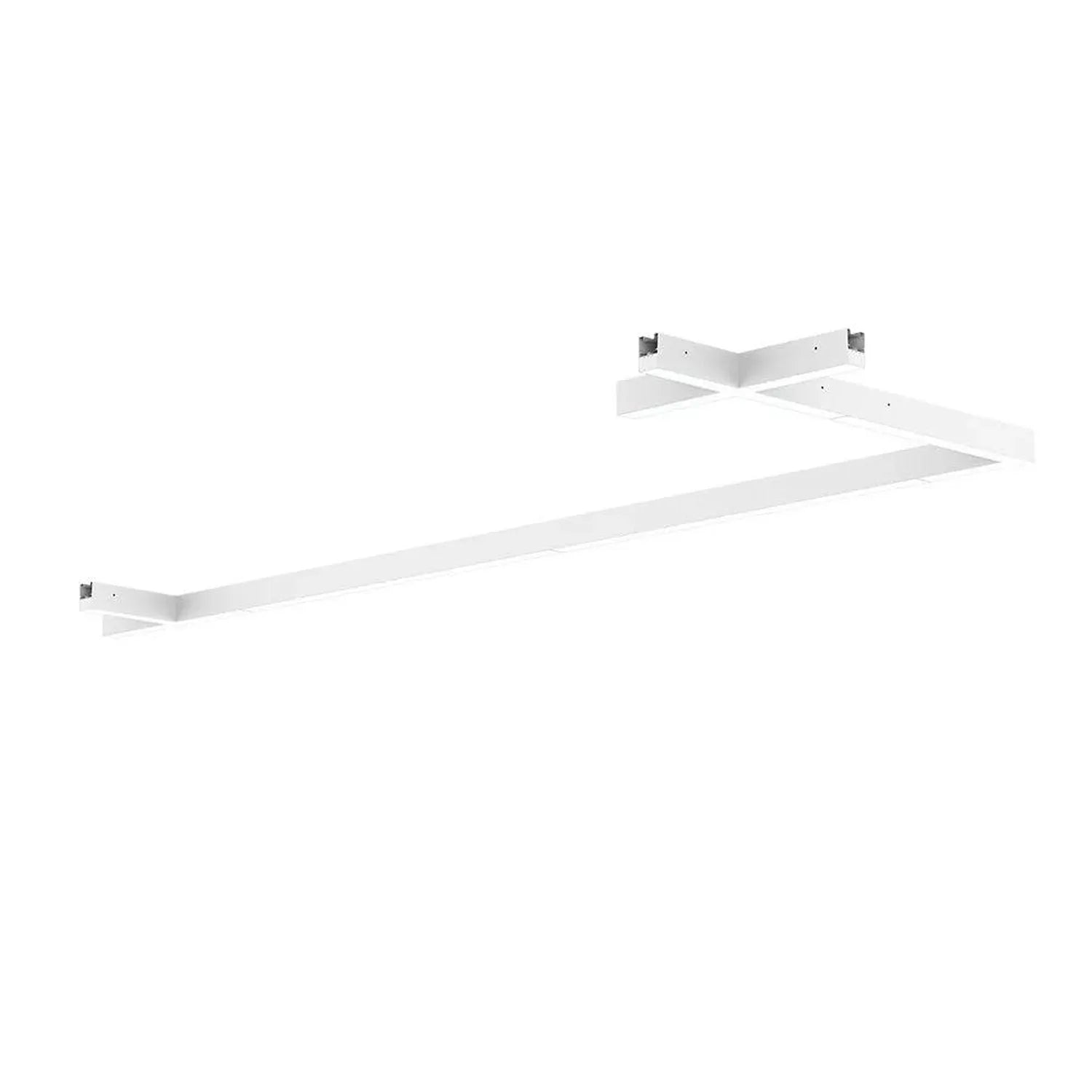 White LED fitting connectors in L-shape, T-shape, and X-shape configurations displayed against white background.