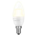 LEDON LED candle bulb with warm white light, E14 screw base, against white background.