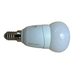 White LED bulb with E14 screw base and frosted globe, displayed against white background.