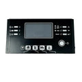 Black LCD remote display panel with WiFi connectivity, showing central screen, control buttons, and operation mode icons for 