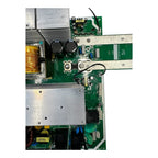 Replacement main inverter circuit board with multiple green PCBs, electrolytic capacitors, transformers, and heatsinks mounte