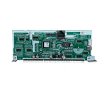 Green circuit board with integrated components, chips, and connectors for Axpert VM IV inverter control system.