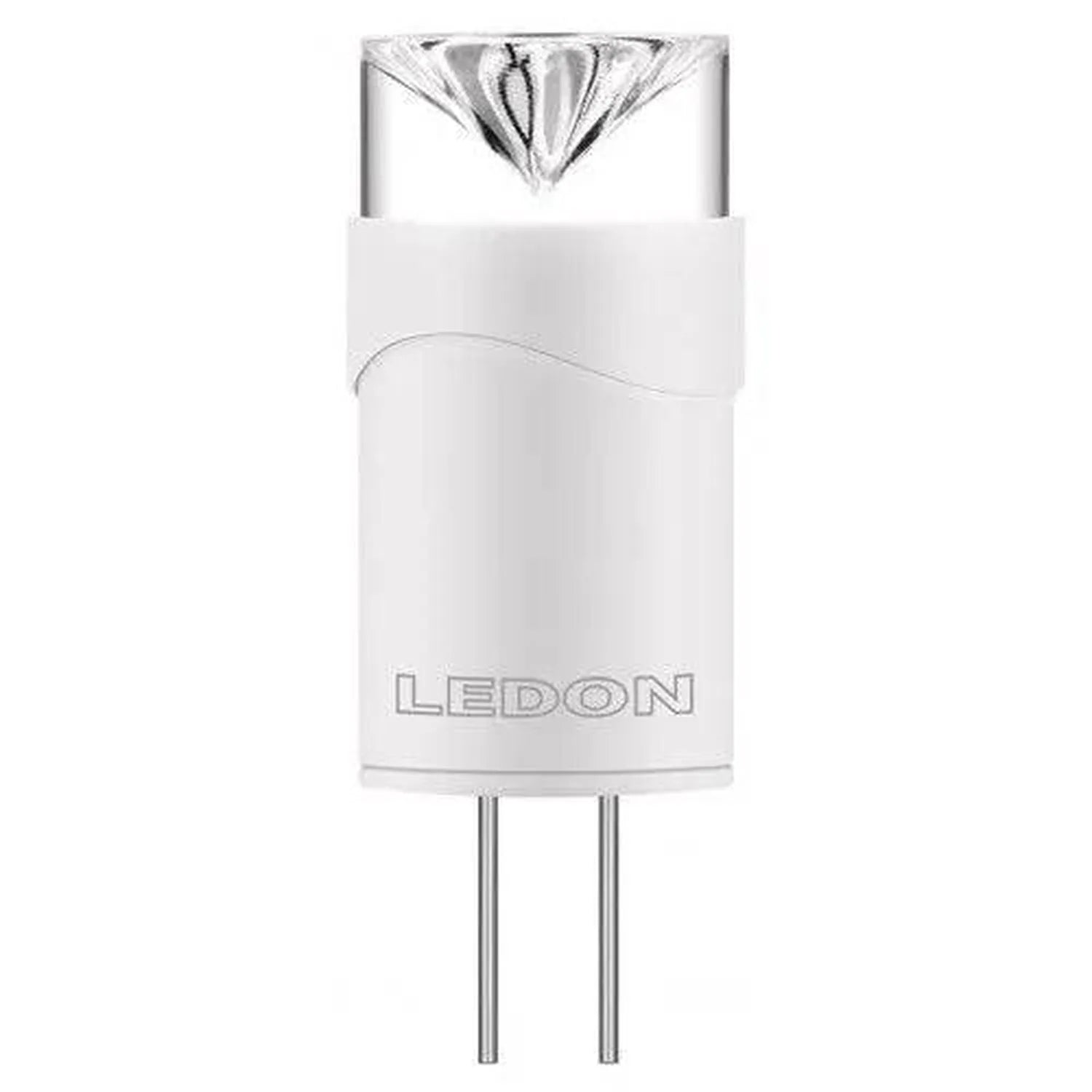 LEDON white LED G4 capsule bulb with two pins, shown against white background with product name visible on body.