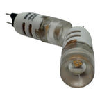 G4 LED bulb with warm white light output, angled 90-degree connector showing internal LED chip and cylindrical form factor ag