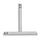 Stainless steel under-cabinet LED light with motion sensor, shown as product shot against white background.