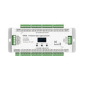 ES32 PIR Sensor Stair Light Controller with 32 LED output channels, terminal blocks, and control buttons on white background.