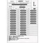 Packing list and specifications document for JA Solar 450W bifacial solar panel module showing 36 units with individual seria