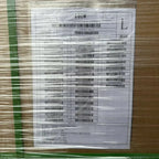 Product specification sheet for JA Solar 440W panel with multiple barcodes and technical details printed on white paper with 