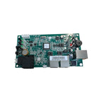 Bluetooth LCD remote control circuit board for Axpert inverters, showing green PCB with microprocessor, capacitors, and conne