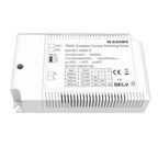 White rectangular LED driver unit with heatsink fins and specification label showing model EUP45T-1WMC-O.